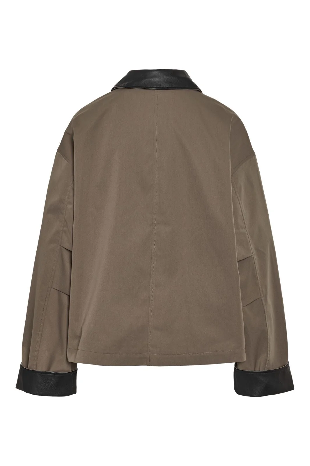 Noisy May - Nmnora Pu Collar Jacket Dd - 4788717 Morel Black - Image 6
