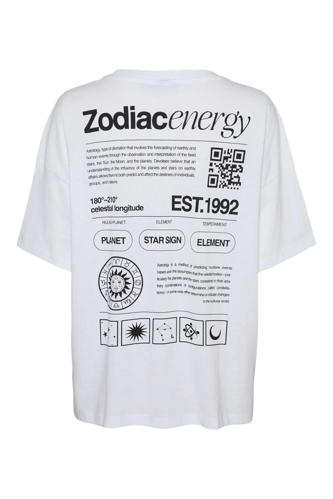 Noisy May - Nmpluto Ida S/S T-Shirt - 4911433 Bright White Zodiac Energy - Image 2