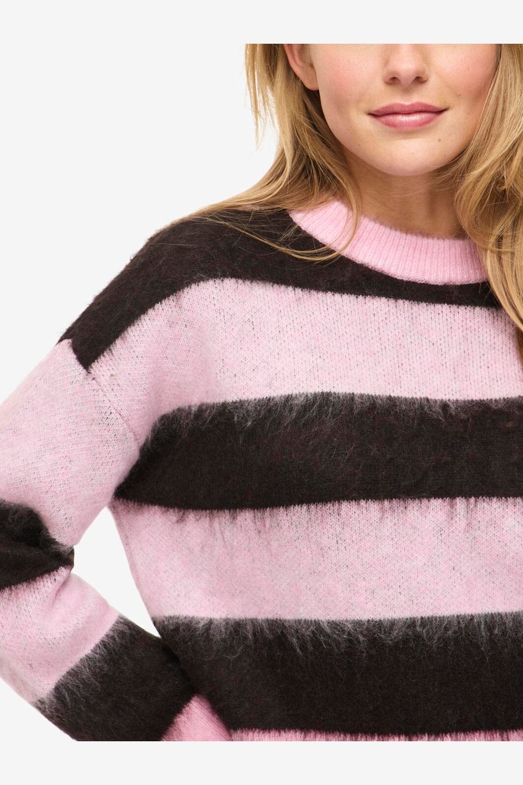 Noisy May - Nmsoff L/S O-Neck Knit - 5149943 Romance Rose Chocolate Brown - Image 5