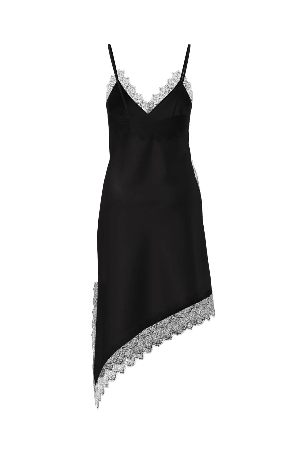 Noisy May - Nmsofie S/L Satin Lace Dress - 5079334 Black - Image 3