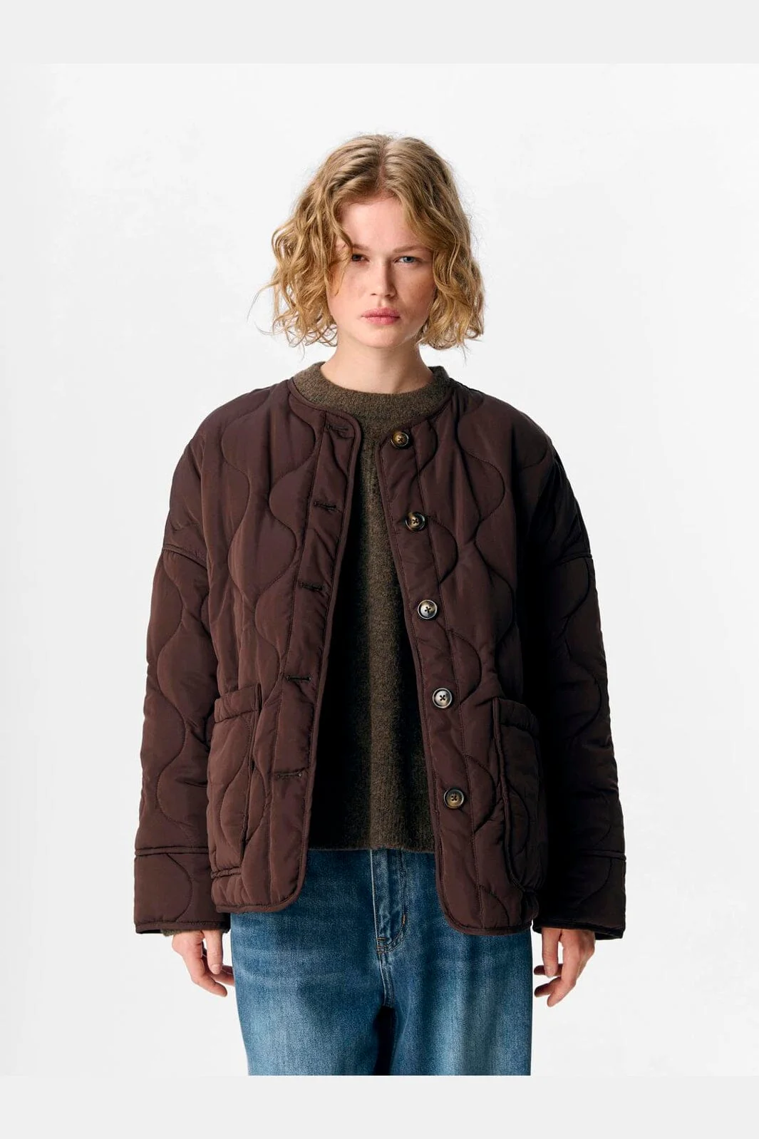 Object - Objallie Ls Lo Quilted Jacket - 4657045 Java - Image 2