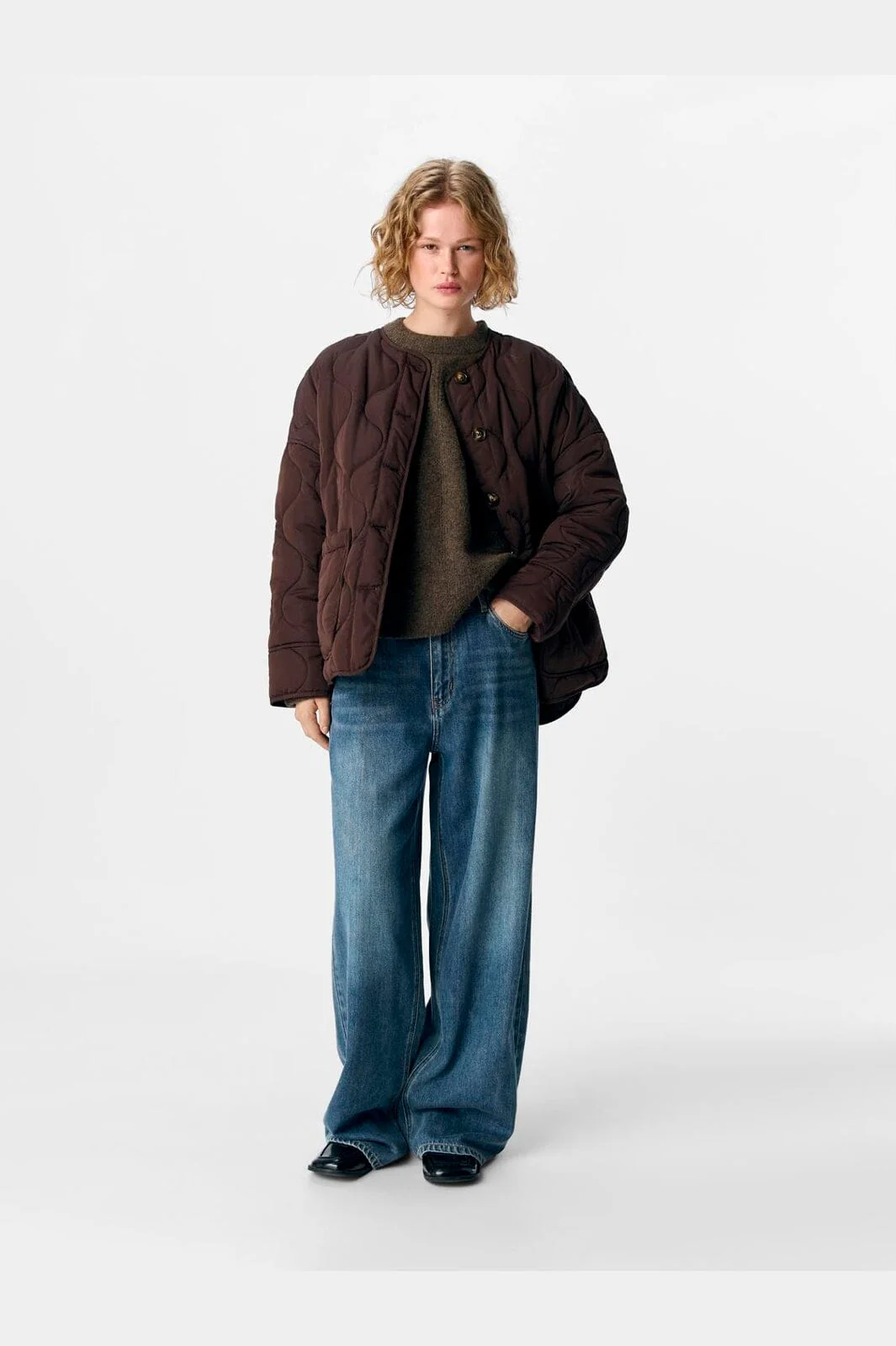 Object - Objallie Ls Lo Quilted Jacket - 4657045 Java - Image 3