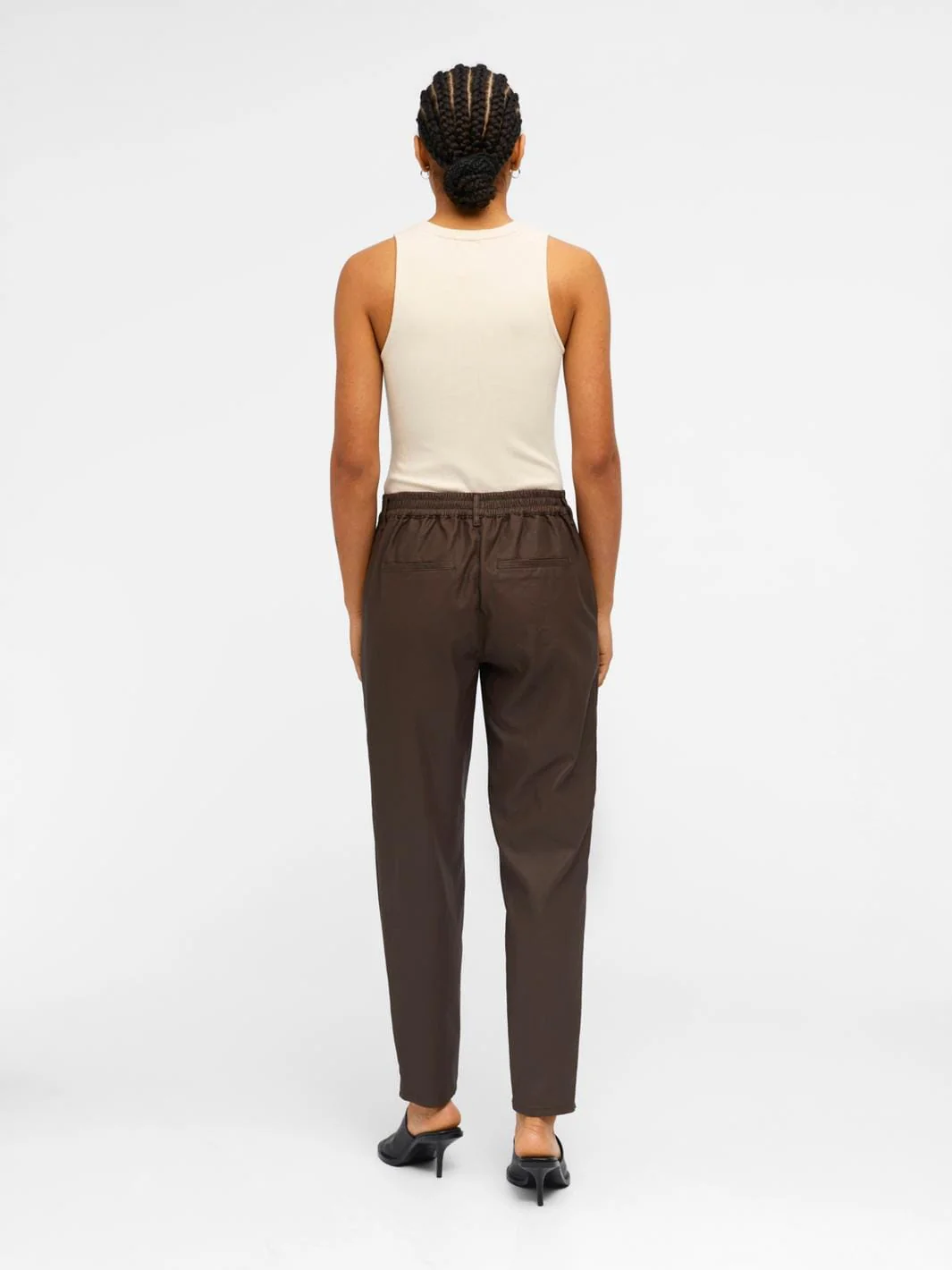 Object - Objbelle Lisa Coated Pant - 4298251 Java - Image 2