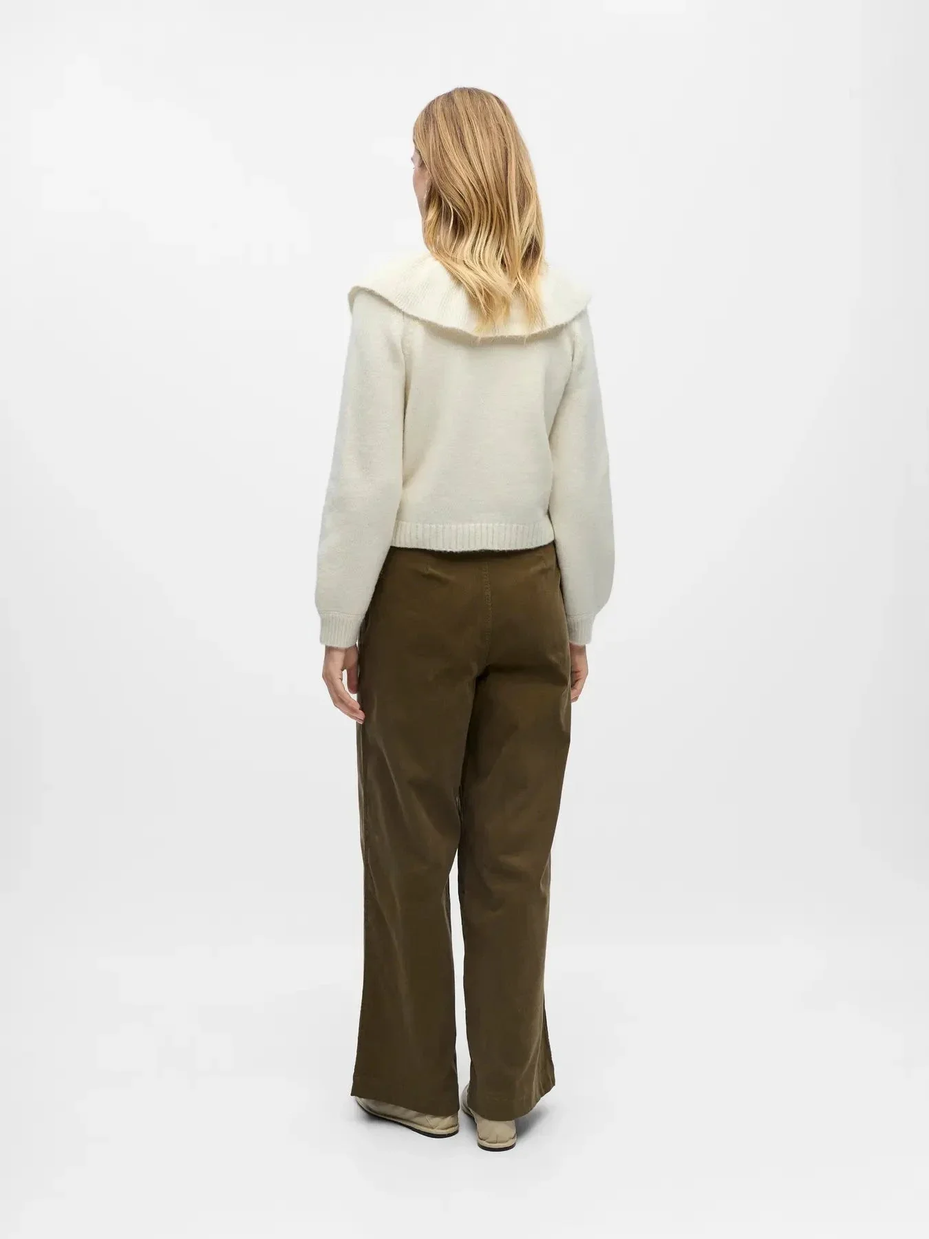 Object - Objdenisi L/S Lo Knit Cardigan - 4917128 Birch - Image 4