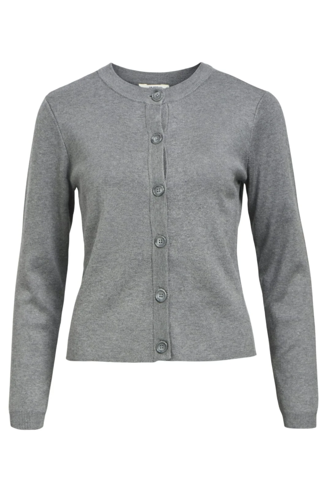 Object - Objester Sli L/S Knit Cardigan - 4613505 Medium Grey Melange