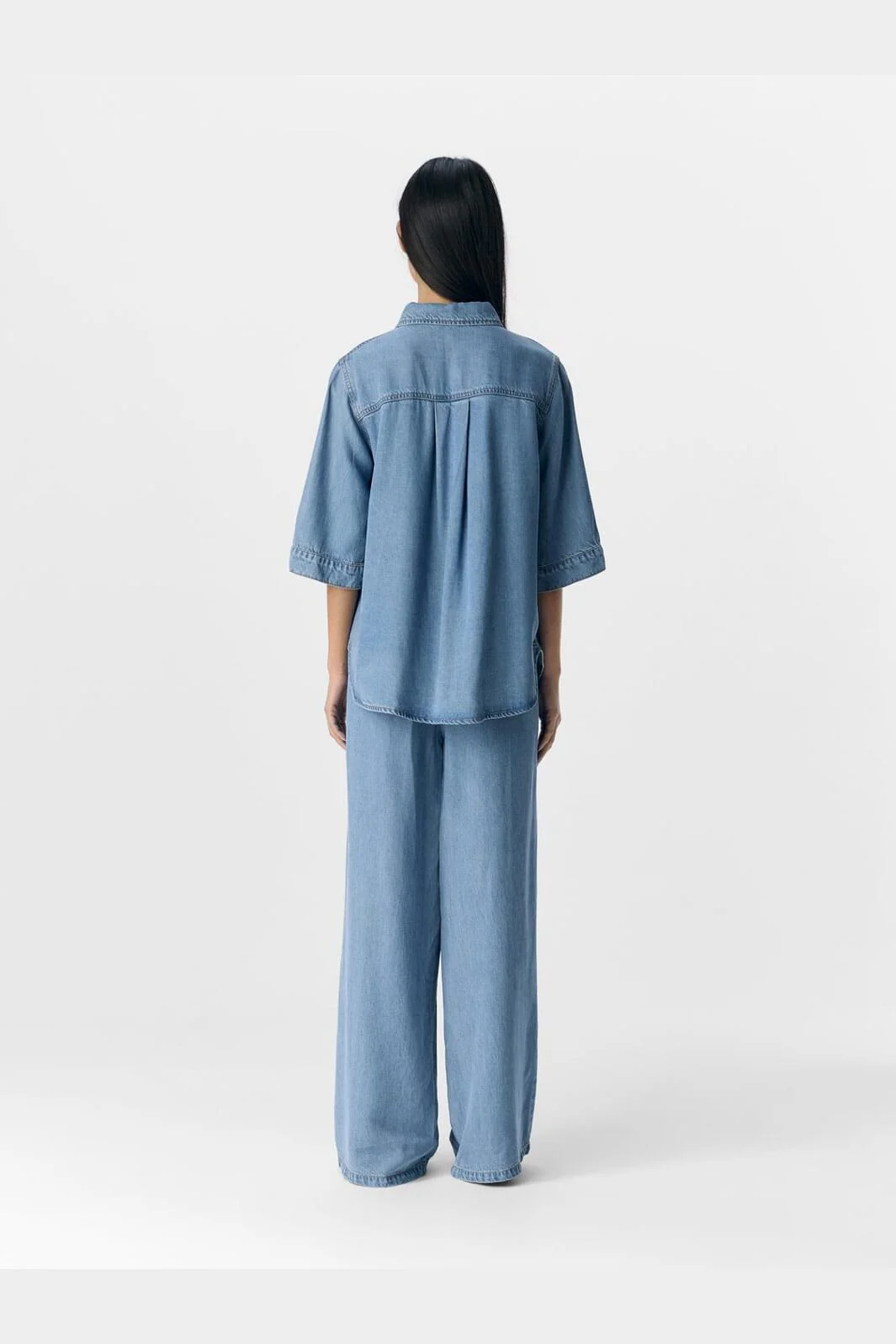 Object - Objframe 2/4 Re Denim Top - 4728299 Light Blue Denim - Image 4