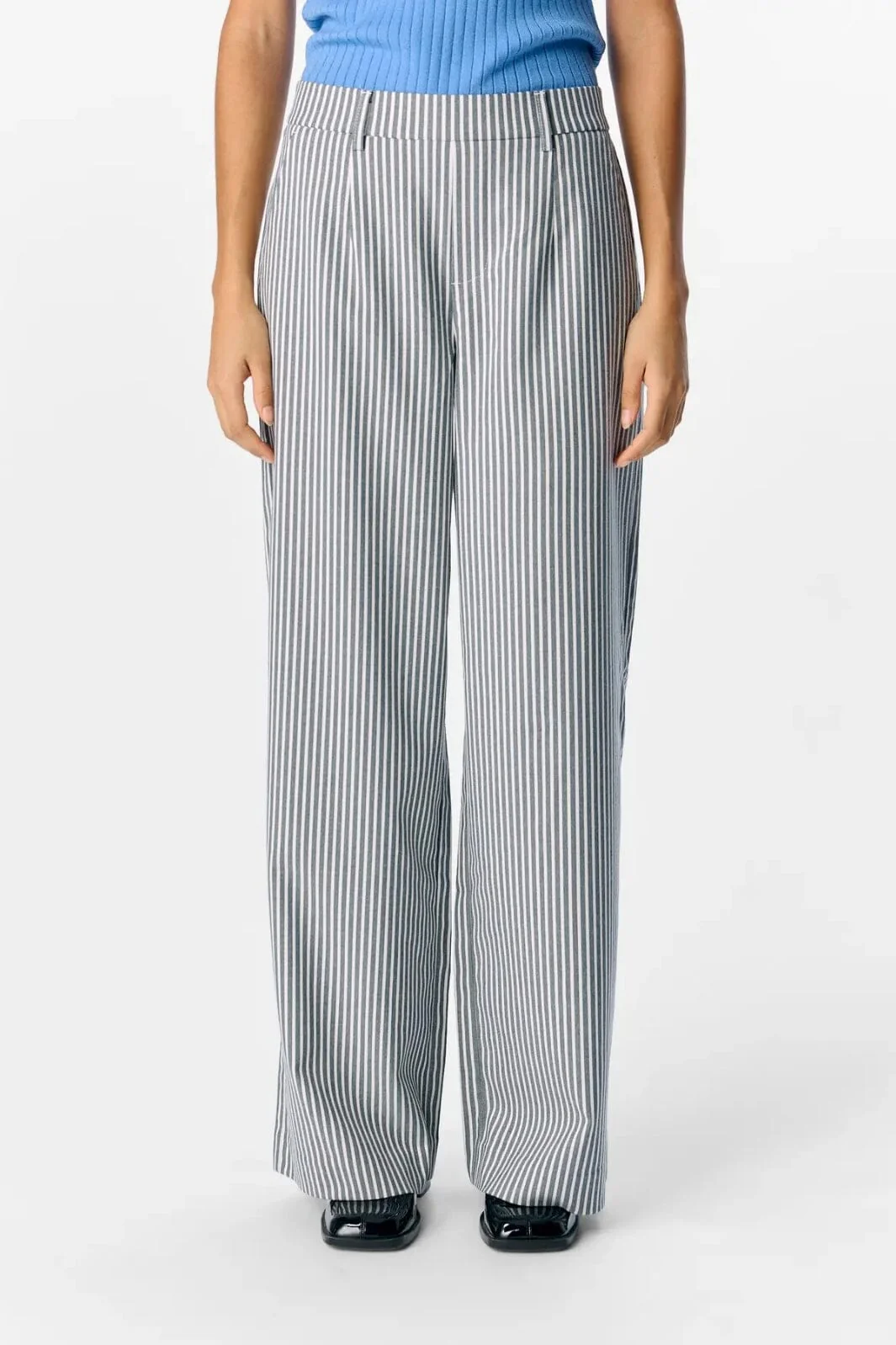 Object - Objlisa Wide Pant - 4729536 Cloud Dancer Sky Captain - Image 2