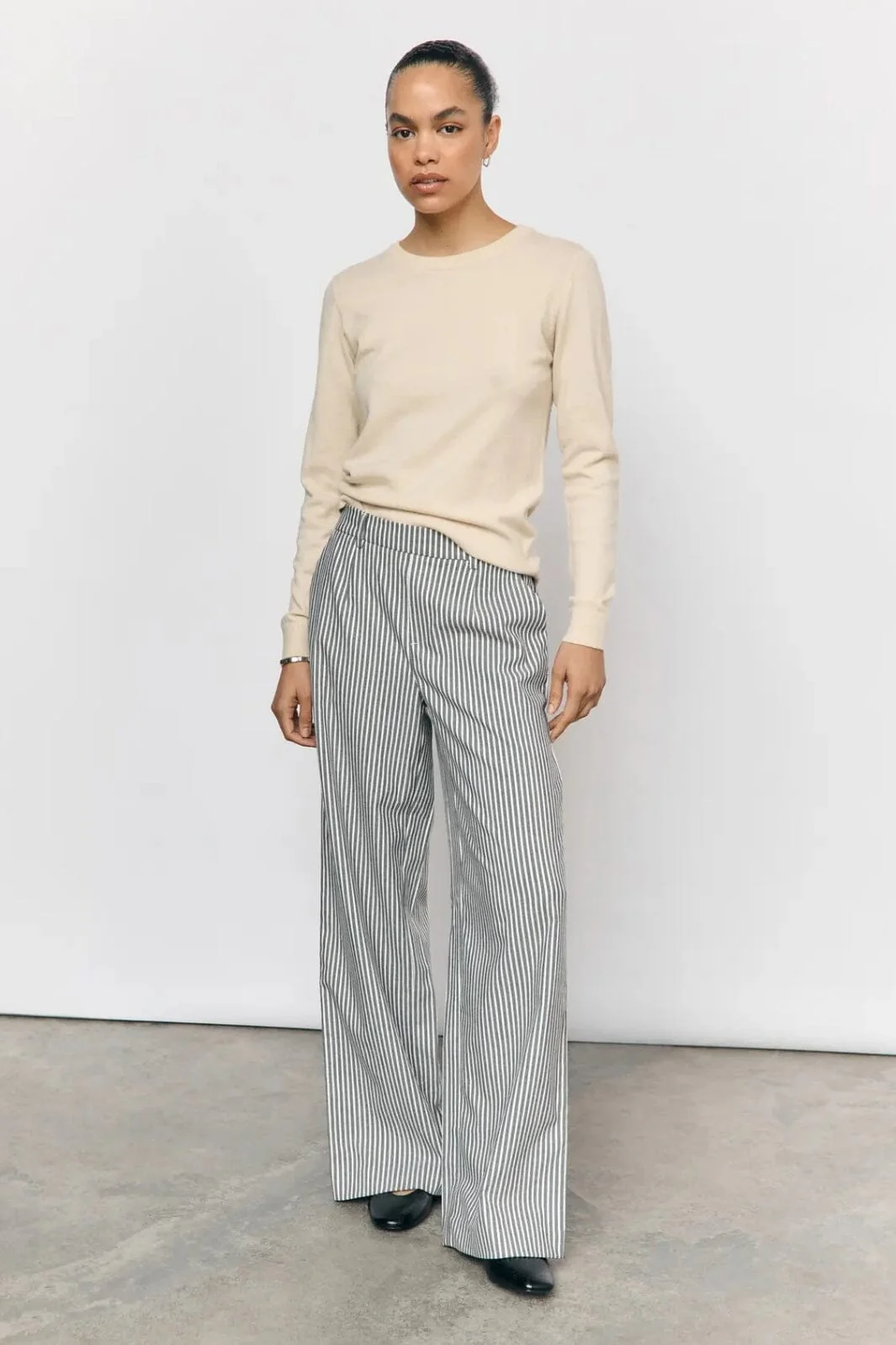 Object - Objlisa Wide Pant - 4729536 Cloud Dancer Sky Captain - Image 4