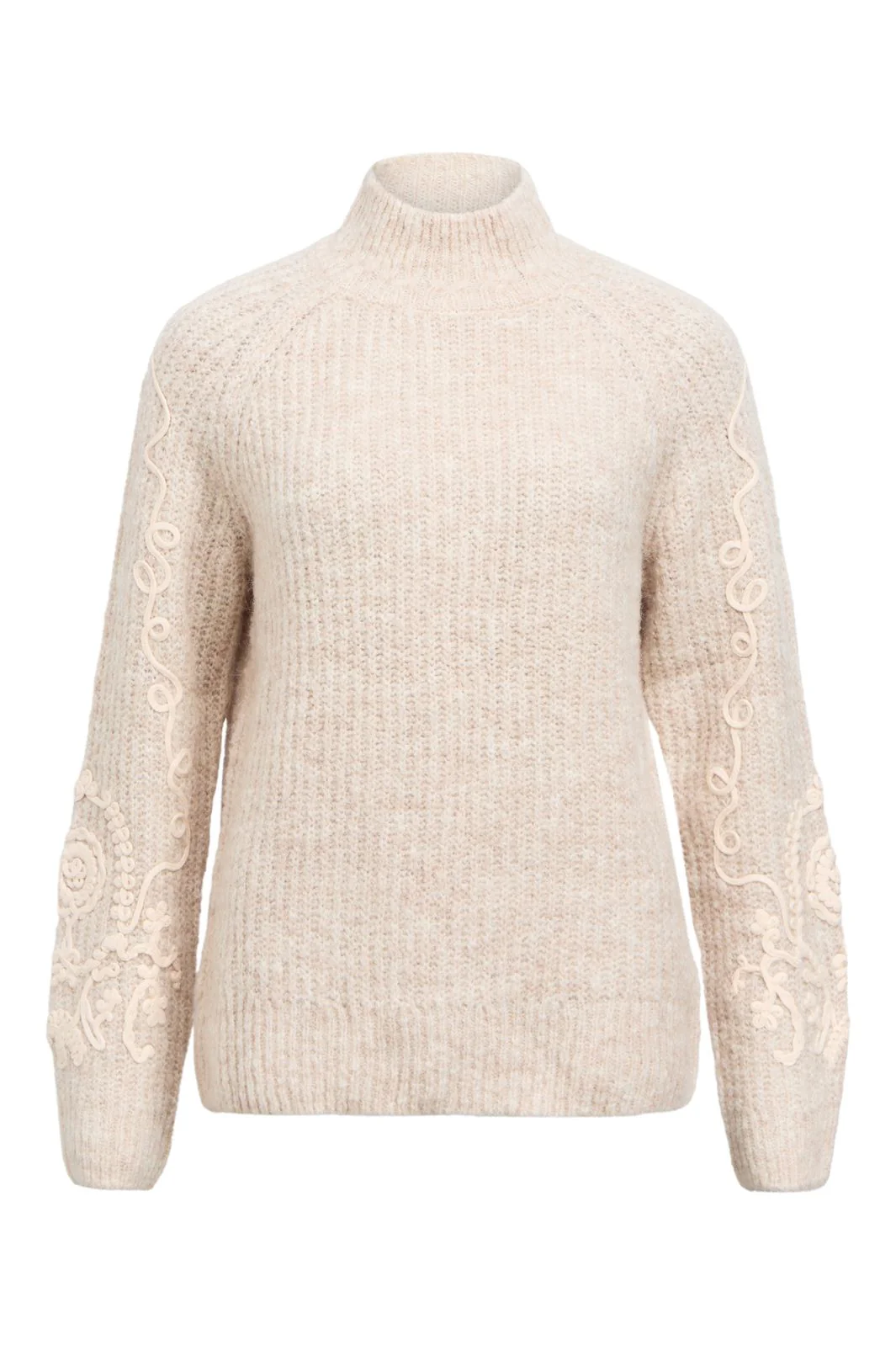 Object - Objlucia L/S Re Pullover Aw Fair 25 - 5005148 White Sand Melange