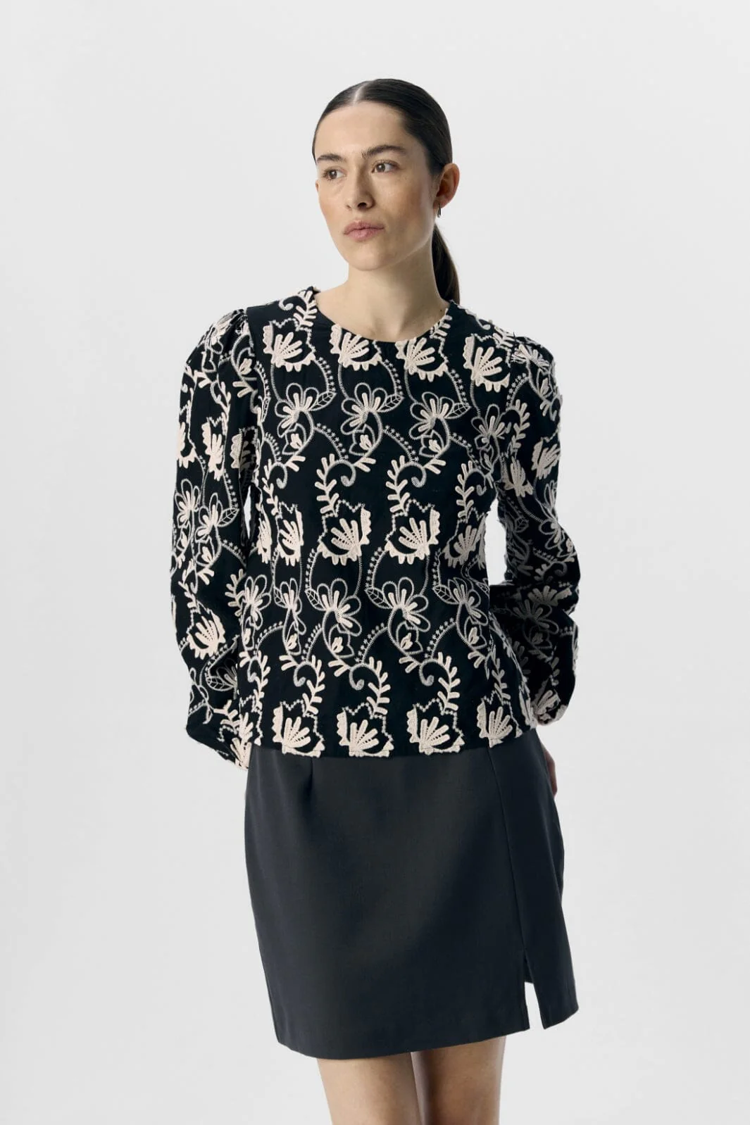 Object - Objmya Re L/S Top - 4815532 Black Sandshell - Image 2