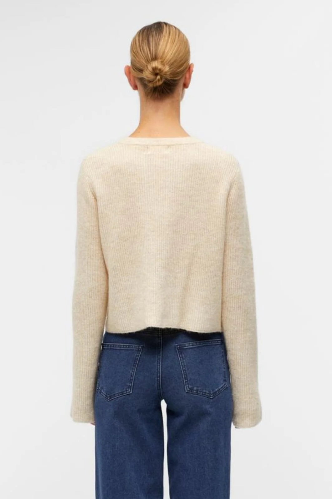 Object - Objparvi Knit Cardigan 130 - 4363590 Sandshell Melange - Image 3