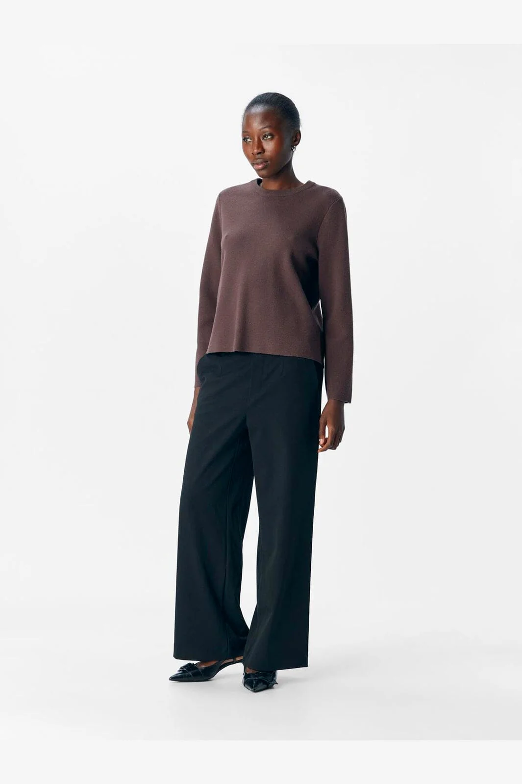 Object - Objreynard O-Neck Pullover - 4872681 Seal Brown - Image 2