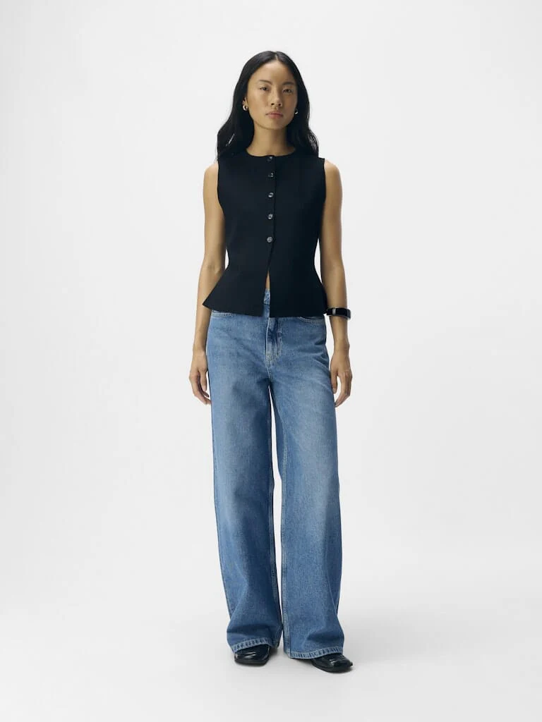 Object - Objreynard Re Knit Vest - 4927199 Black - Image 3