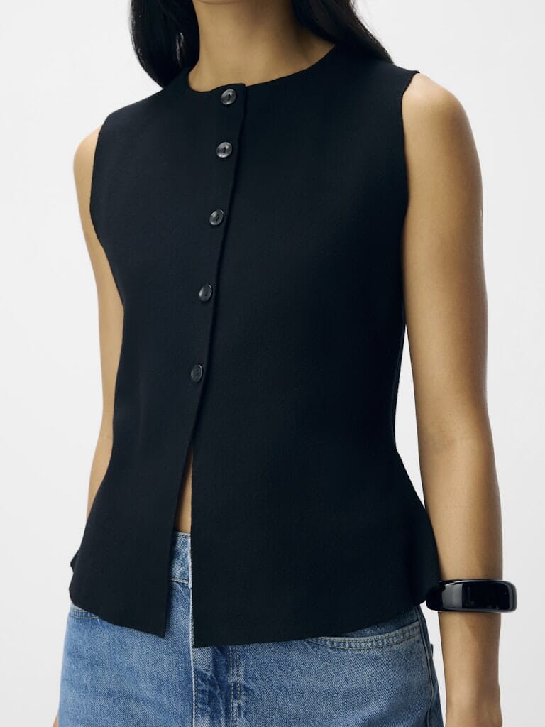 Object - Objreynard Re Knit Vest - 4927199 Black - Image 4