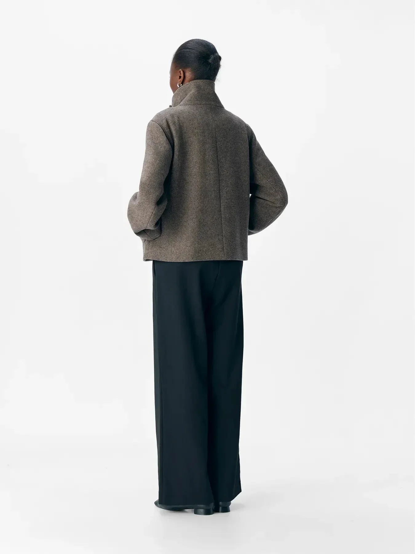 Object - Objriki Re Short Jacket - 4535518 Morel Melange - Image 4