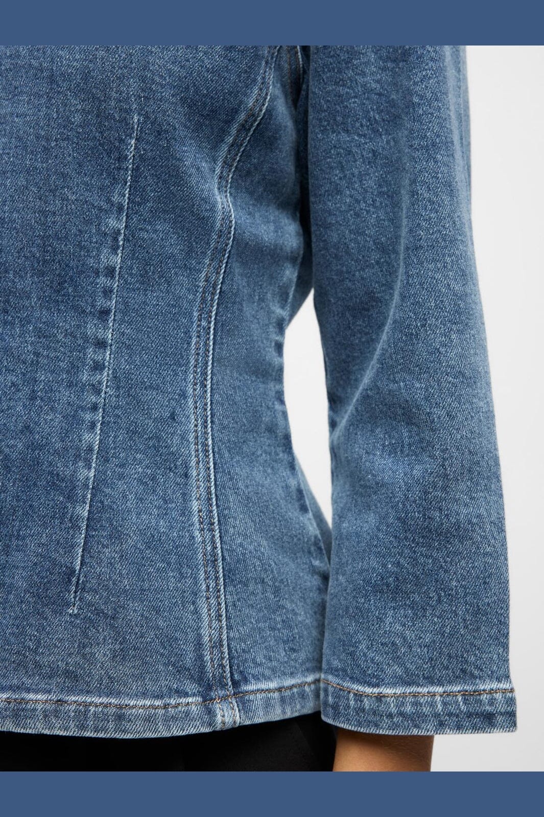 Object - Objrosie 2/4 Re Sculpture Top Aw Fair 25 - 5000973 Medium Blue Denim - Image 6