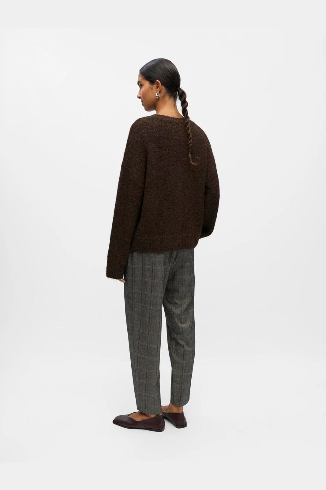 Object - Objsaggia Ls Lo Pullover - 4872679 Seal Brown Melange - Image 4