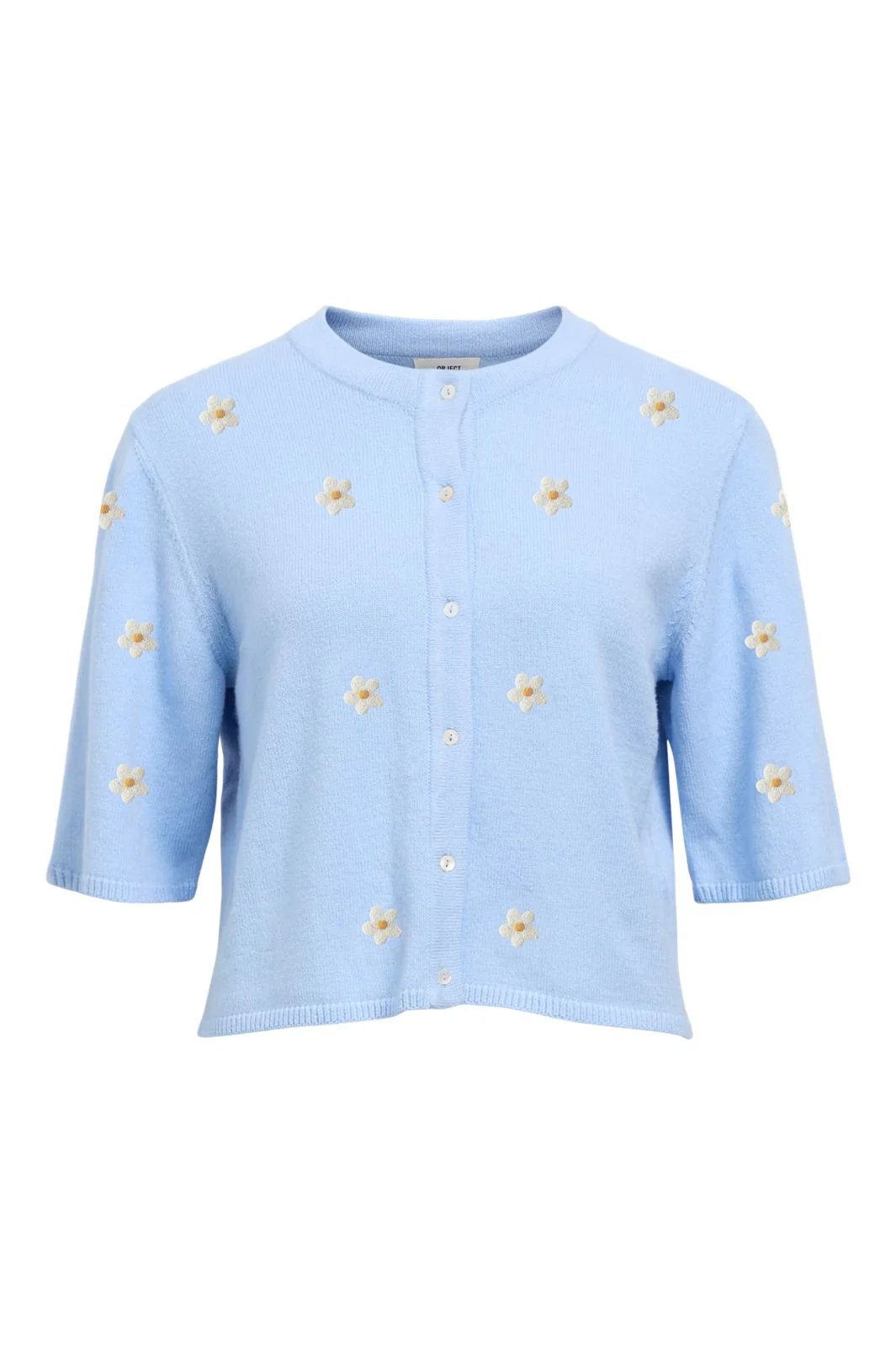 Object - Objthess 3/4 Sleeve Cardigan - 5049898 Serenity Flower Embroidery