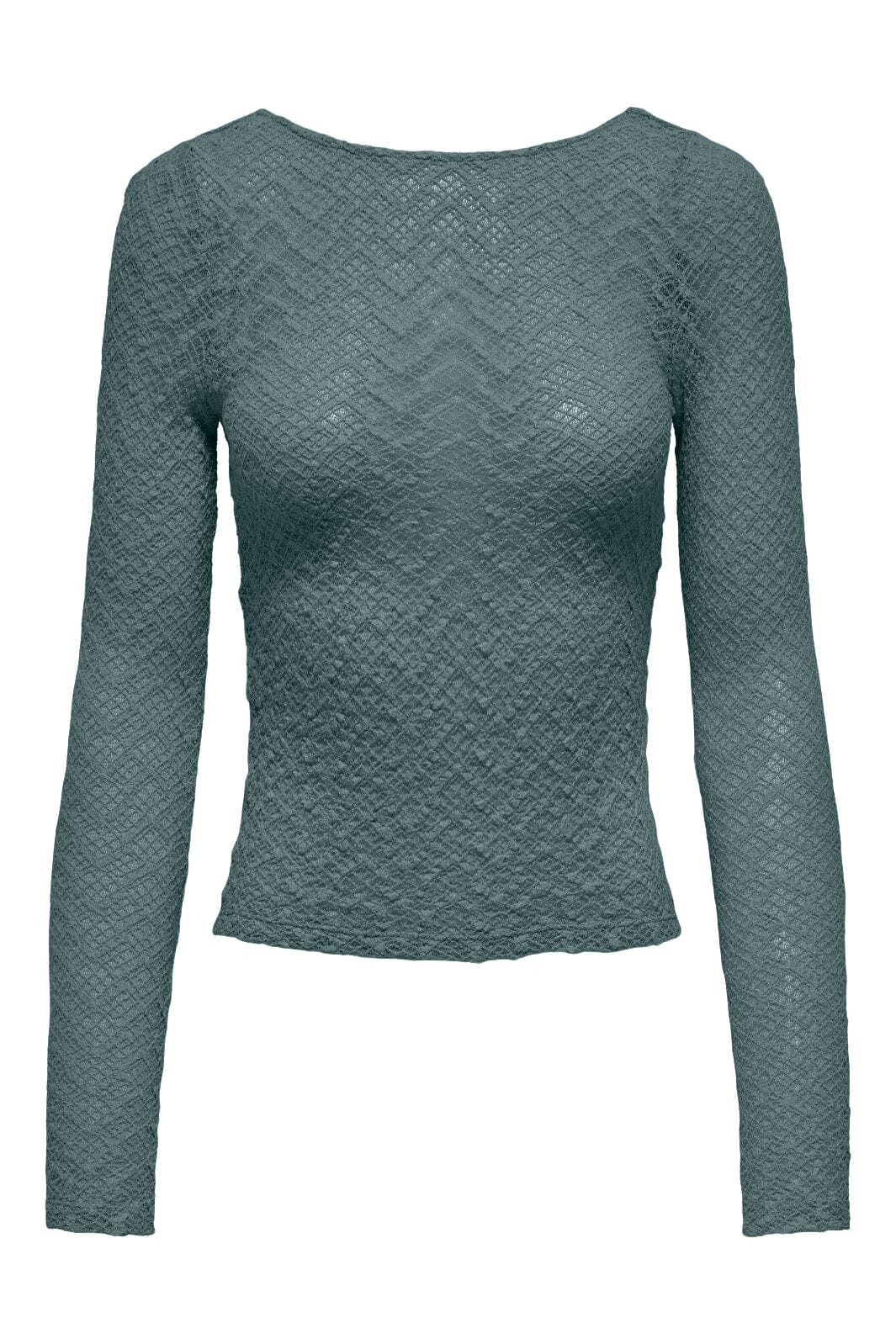 Only - Onlangila L/S Deep Back Top Box - 4928821 Balsam Green