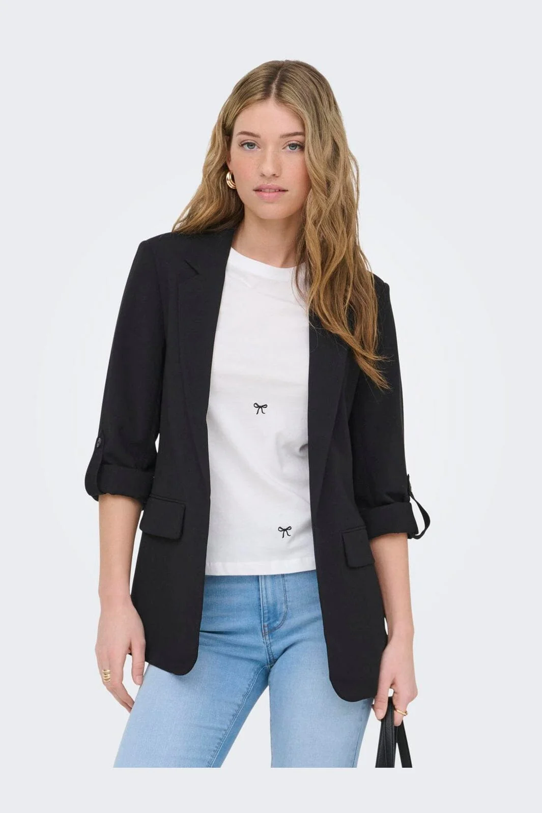 Only - Onlaris Life 3/4 Loose Blazer Cc - 4726183 Black - Image 7
