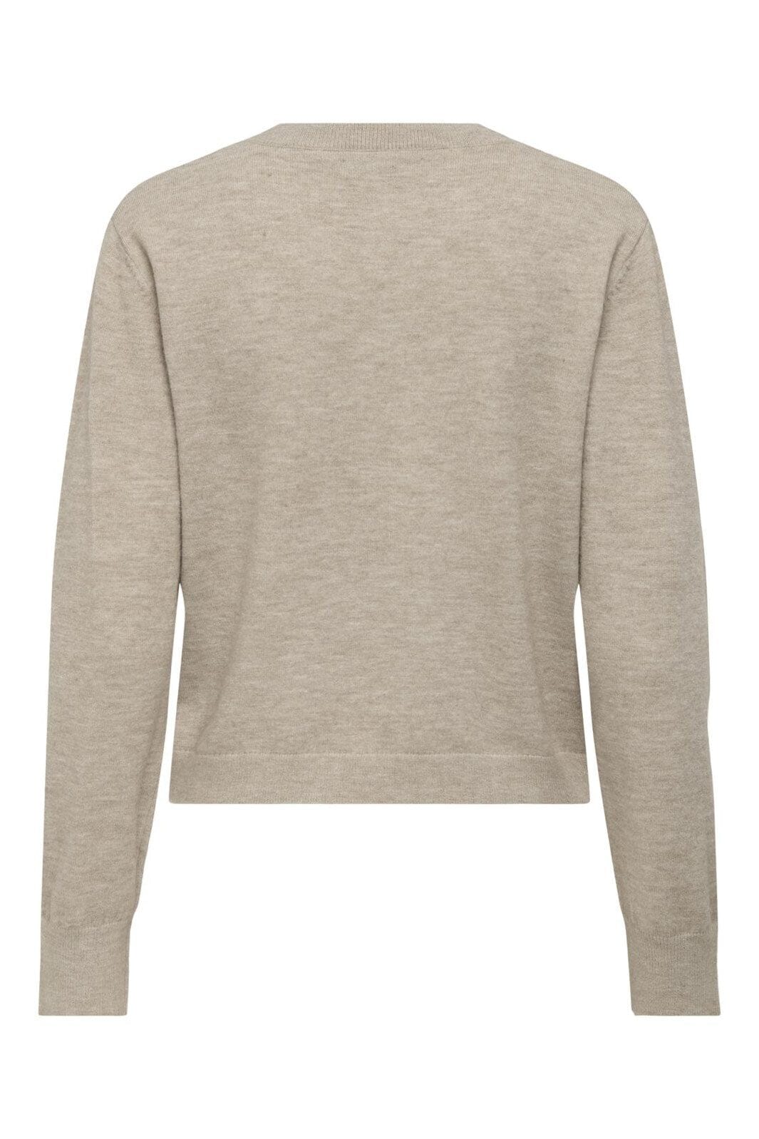 Only - Onlcamille Basic L/S Cardigan Knt - 4770074 Pumice Stone Melange - Image 2