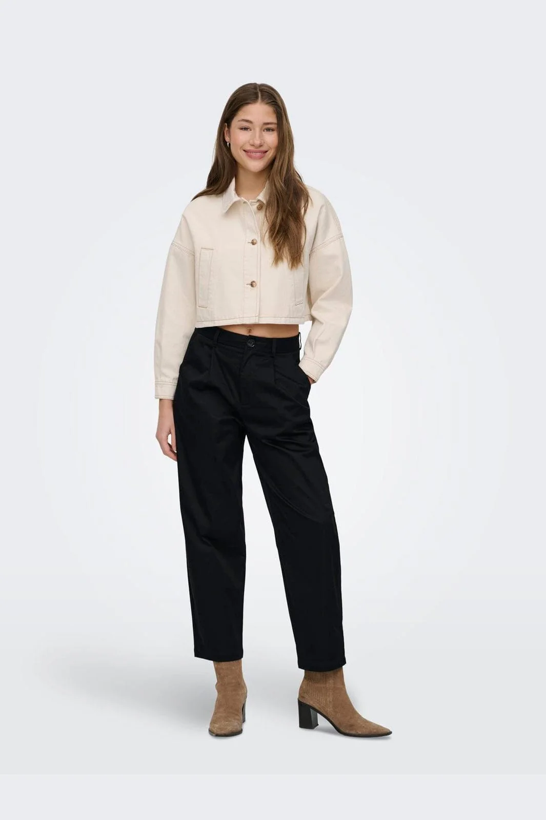 Only - Onlcasil Barrel Chino Pant Cc - 4983341 Black - Image 3