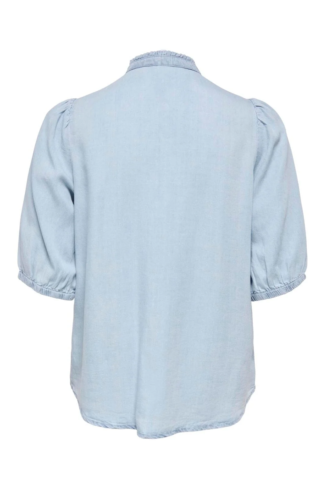 Only - Onlcharis Life 2/4 Frill Shirt Cc - 4977041 Light Blue Denim - Image 5