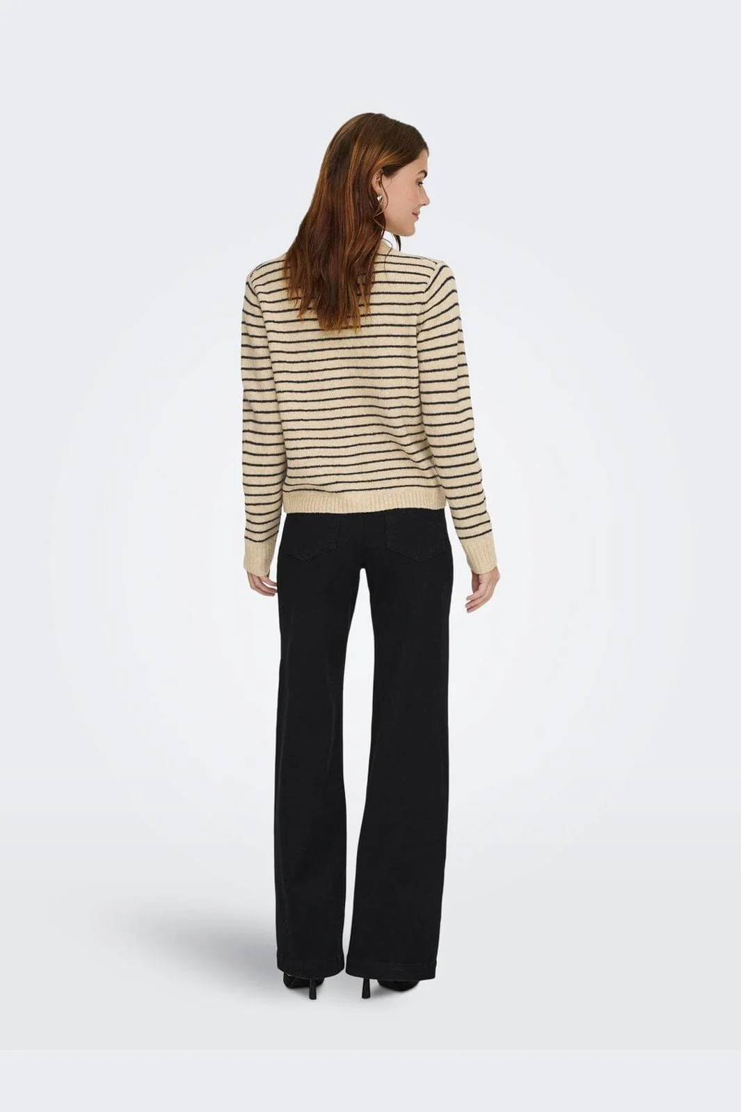 Only - Onlchester Life Ls Stripe Cardi Cc Knt - 4917596 Humus Niht Sky/Mel/Silver Button - Image 4