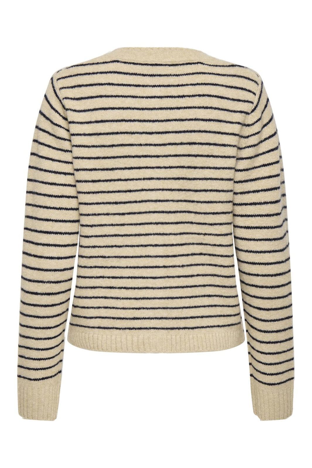 Only - Onlchester Life Ls Stripe Cardi Cc Knt - 4917596 Humus Niht Sky/Mel/Silver Button - Image 5
