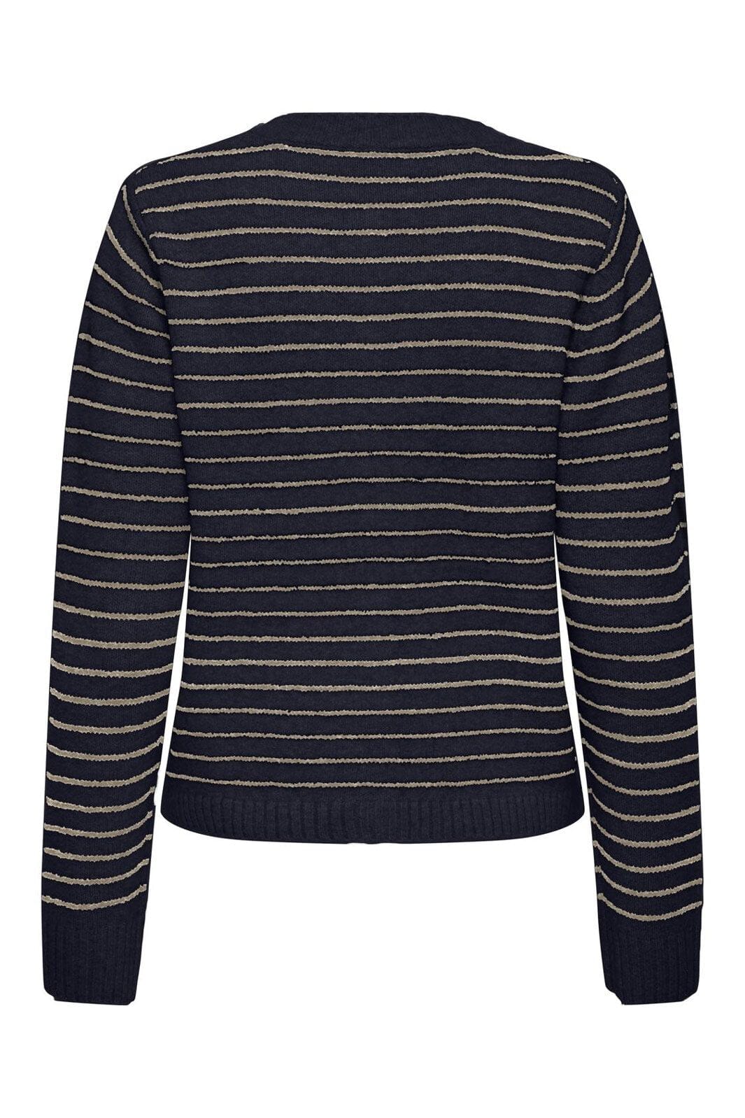 Only - Onlchester Life Ls Stripe Cardi Cc Knt - 4959096 Night Sky Humus/Mel/Silver Button - Image 4