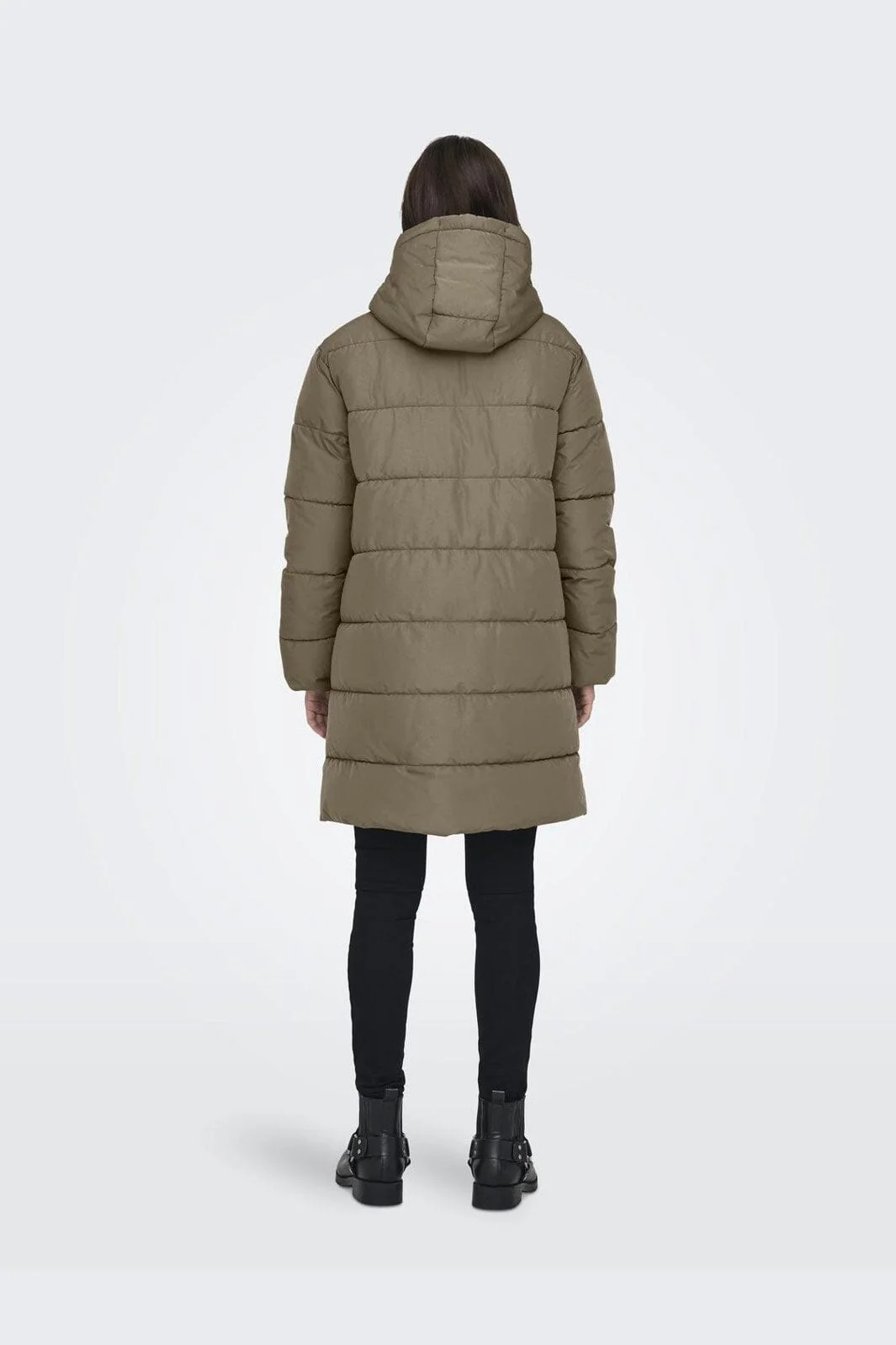 Only - Onlclair Puffer Hood Coat Cc - 4780666 Stone Gray - Image 6