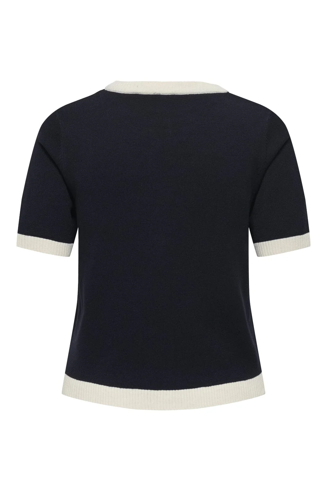 Only - Onlcoco Life Ss Button Cardigan Cc Knt - 4772414 Night Sky Birch Contrast - Image 2