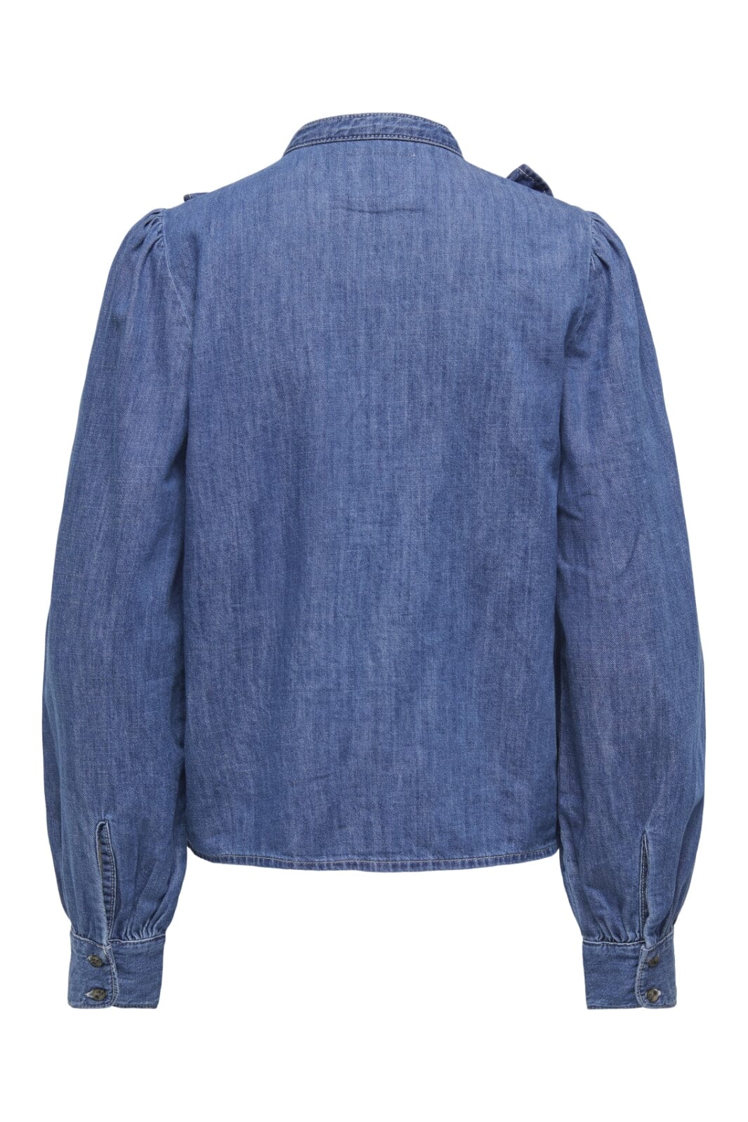 Only - Onldasha-Sevigny L/S Frill Shirt Akm - 4803471 Medium Blue Denim - Image 7