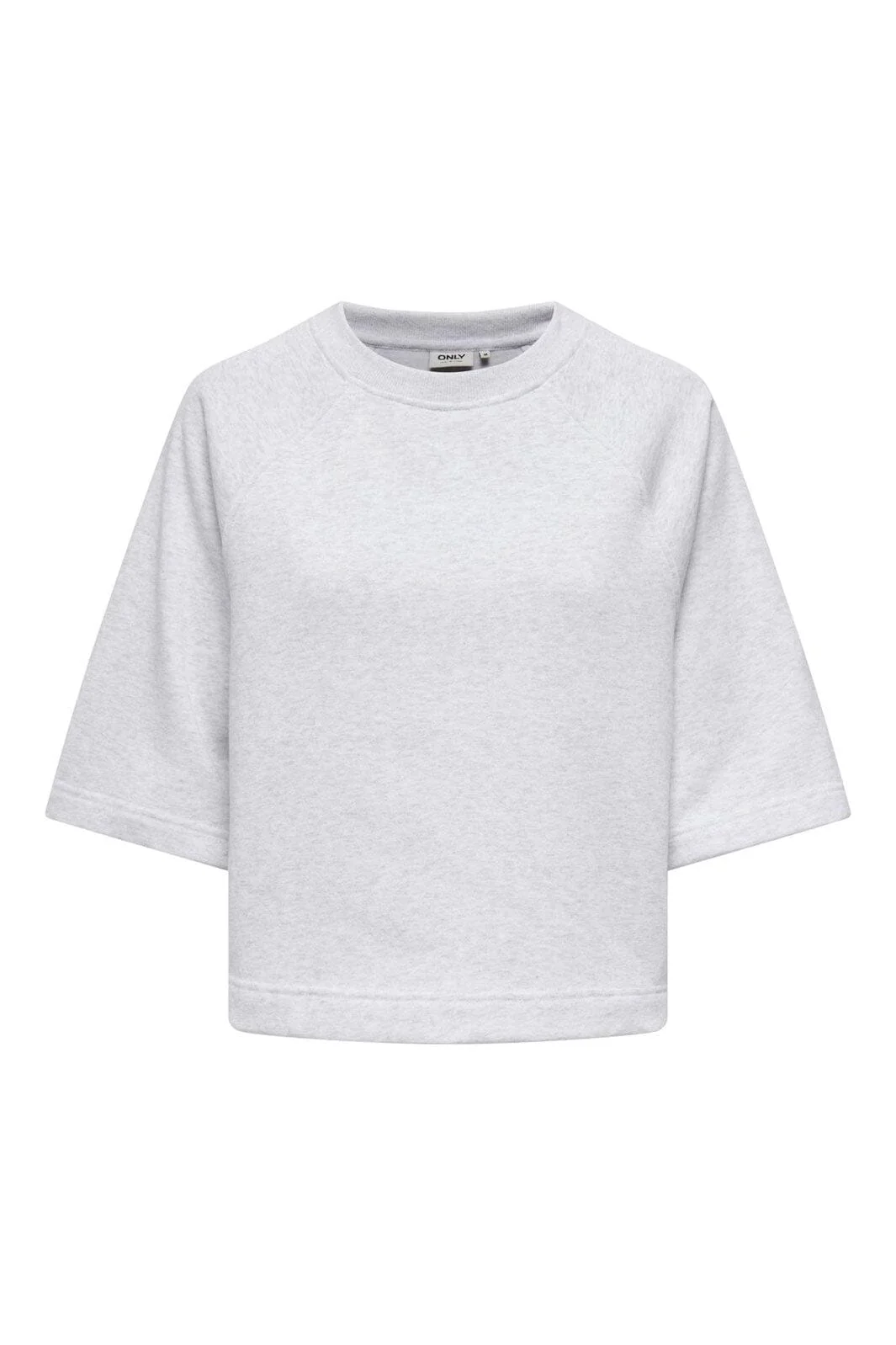 Only - Onldasie 2/4 O-Neck Raglan Ub Swt - 4918537 Light Grey Melange - Image 2