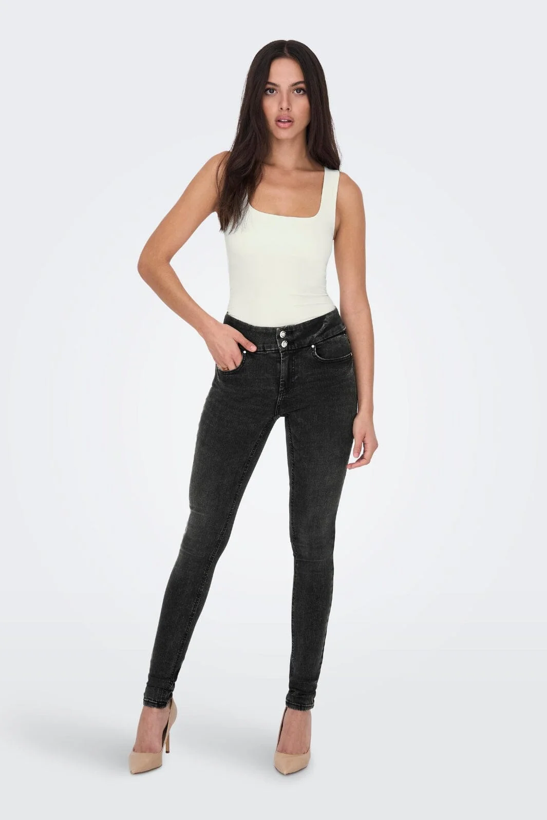 Only - Onlea S/L 2-Ways Fit Top - 4141435 Cloud Dancer - Image 5
