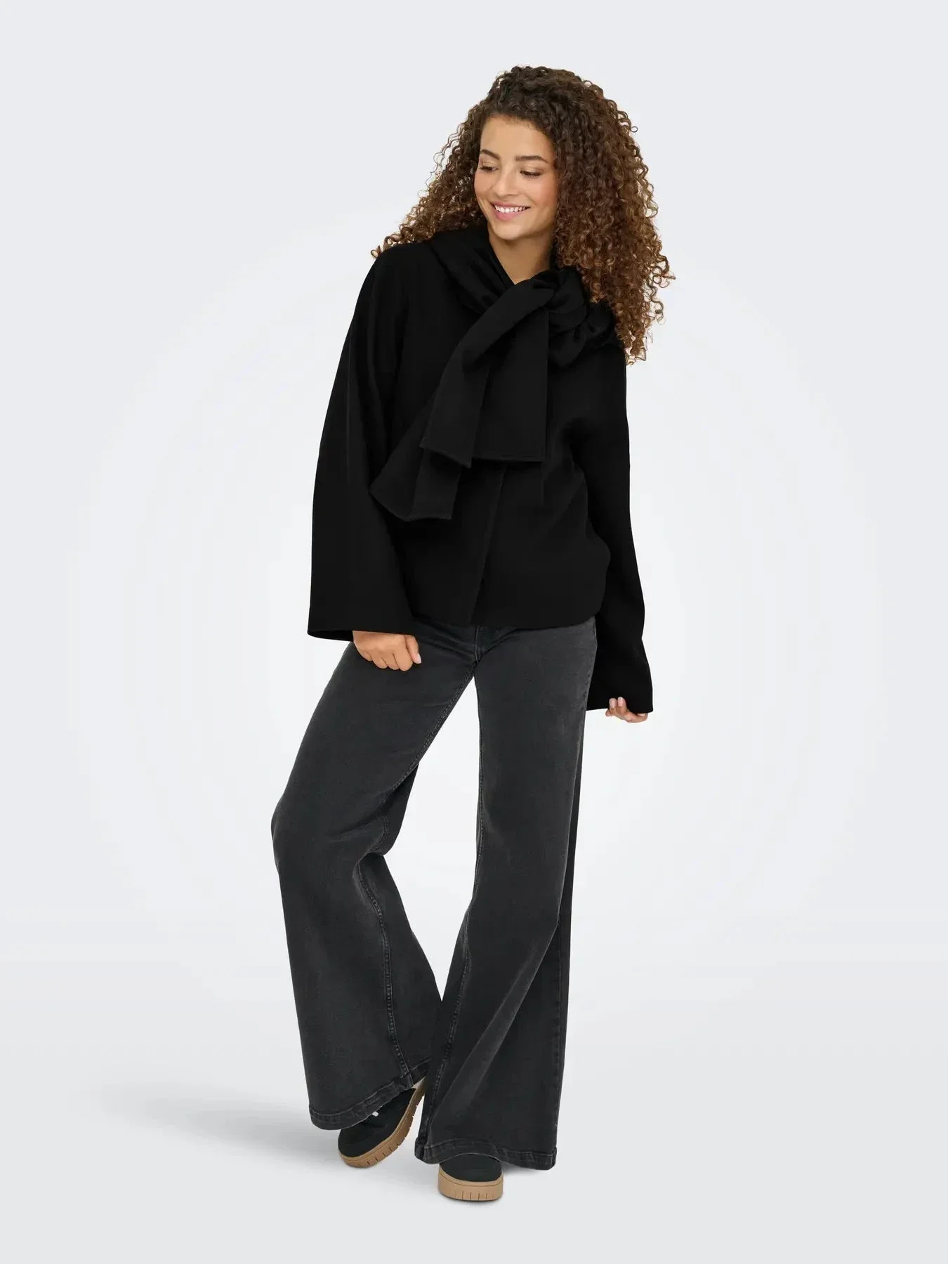 Only - Onlelba Life Scarf Jacket Cc - 4852335 Black W.Rose Lining - Image 4
