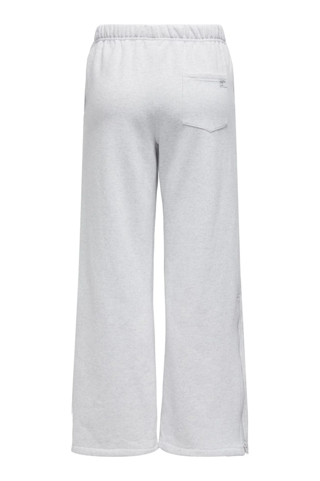 Only - Onlelliot Wide Zip Pant Swt - 4638151 Light Grey Melange Labels Brooklyn - Image 5