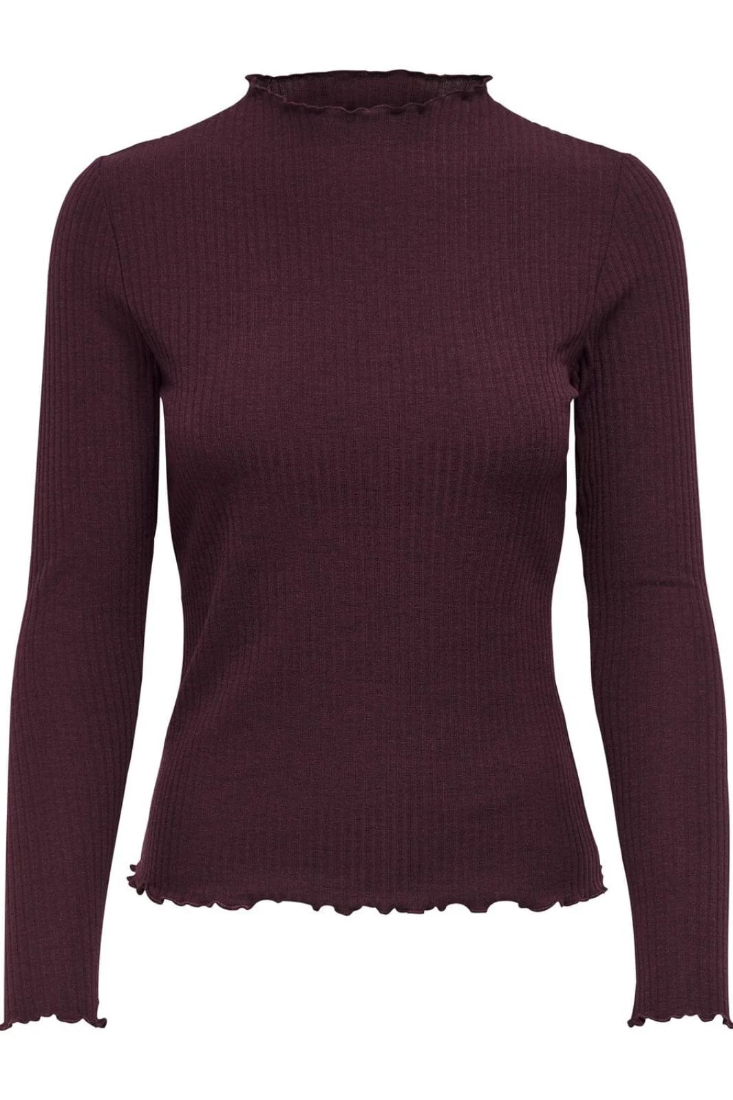 Only - Onlemma L/S High Neck Top - 3437408 Madder Brown - Image 5