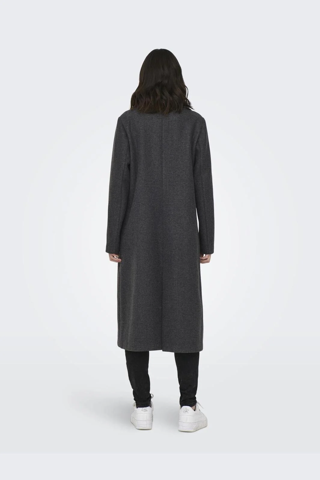 Only - Onlemma Life Reg. Long Coat - 4419727 Dark Grey Melange - Image 5