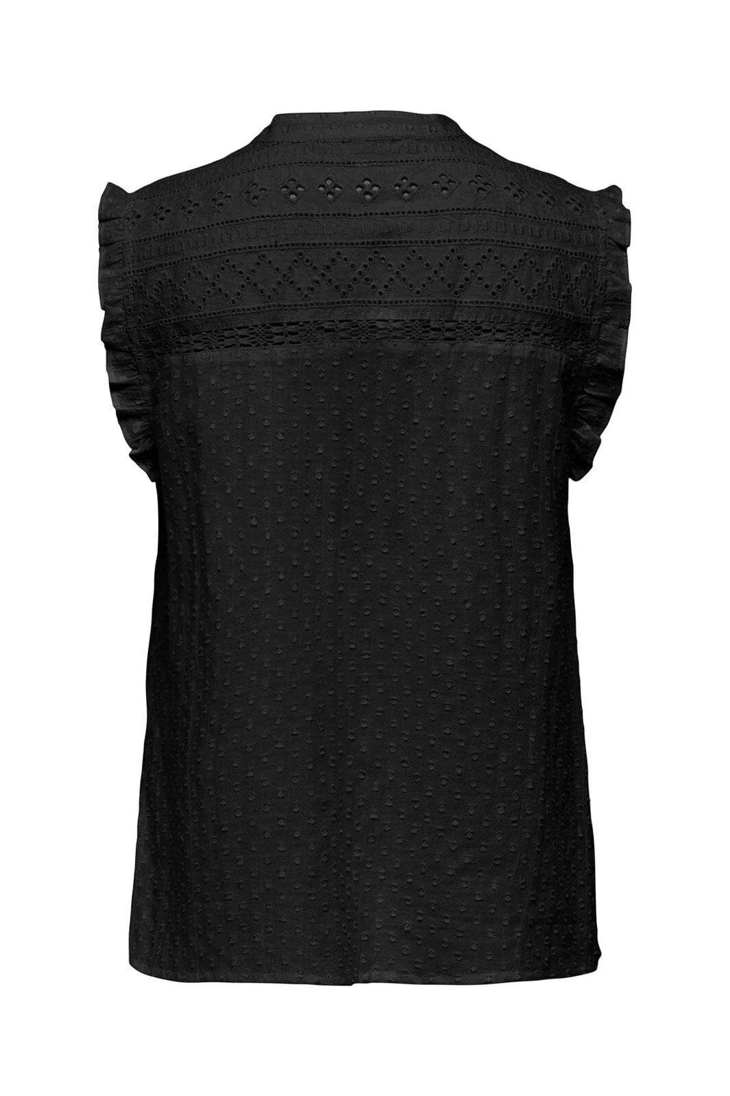 Only - Onlevelyn Sl V-Neck Top Ox - 4925953 Black - Image 2