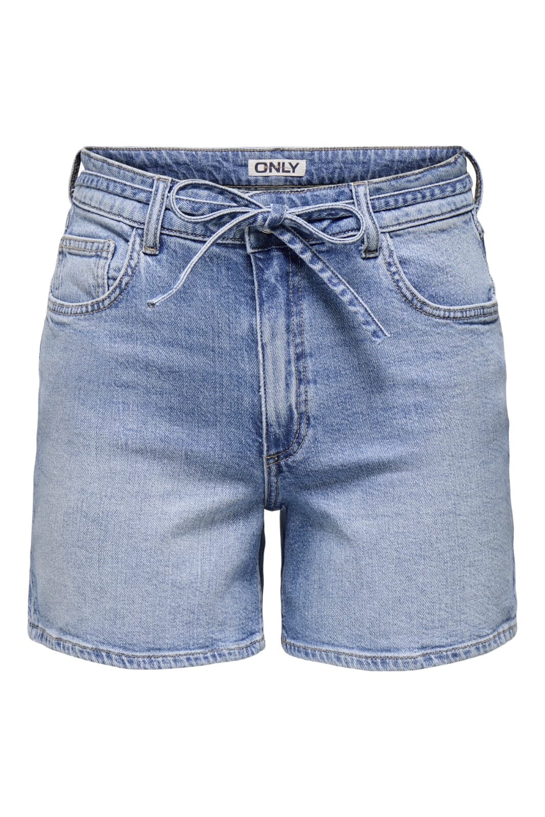 Only - Onlgianna Belted Shorts Azg - 4888972 Light Blue Denim - Image 2