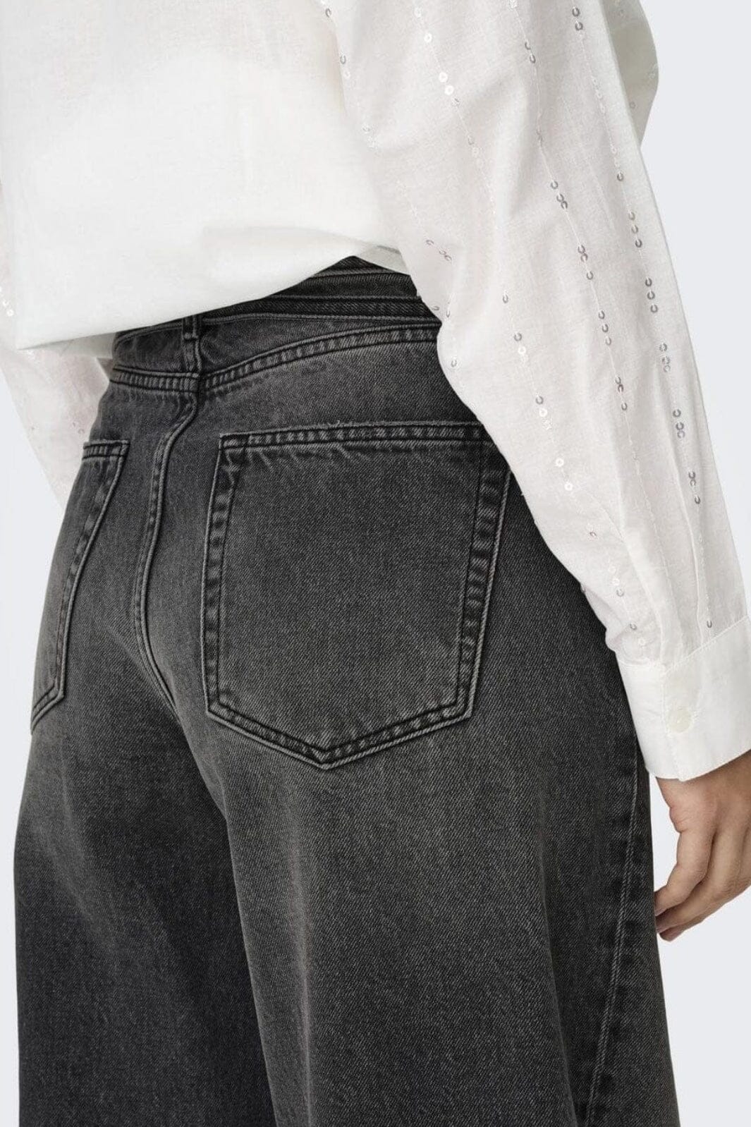 Only - Onlgianna Straight Dot980 - 4740253 Washed Black - Image 5