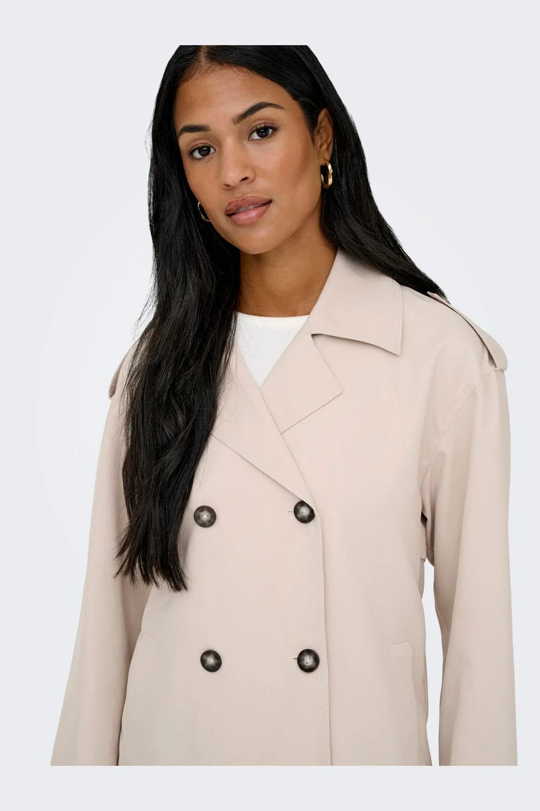 Only - Onlhannah Short Life Trenchcoat - 4982094 Humus - Image 6