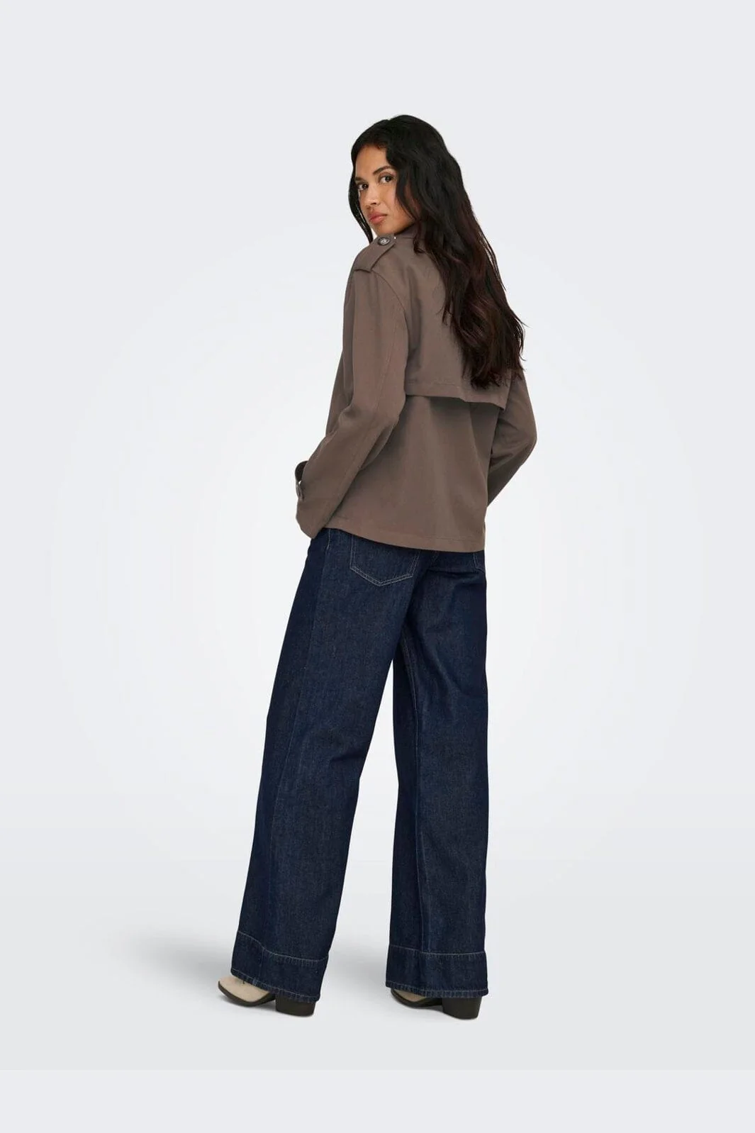 Only - Onlhannah Short Life Trenchcoat - 4986831 Chocolate Martini - Image 4