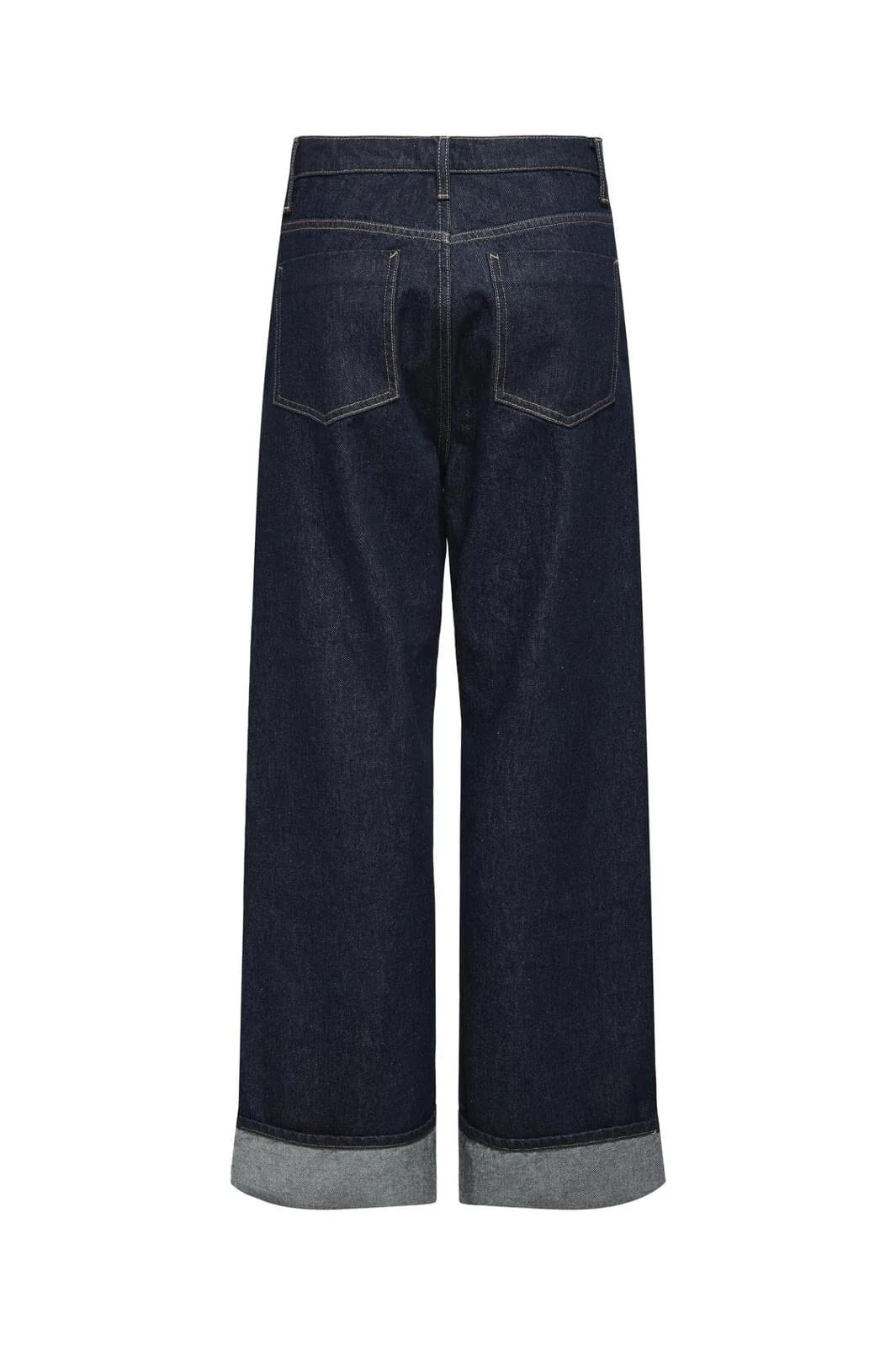 Only - Onlhope Wide Fold Up Rinse Cro - 4740254 Dark Blue Denim Rinse - Image 2