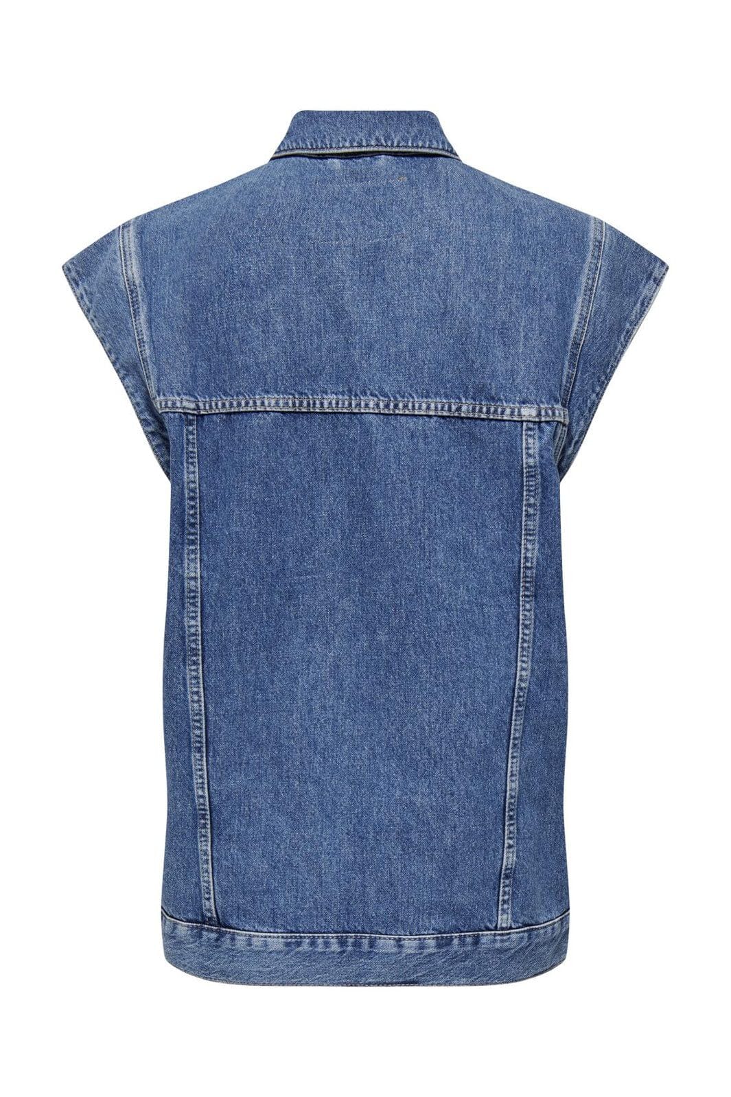 Only - Onlirene S/L Waistcoat Cro - 4536345 Medium Blue Denim - Image 7