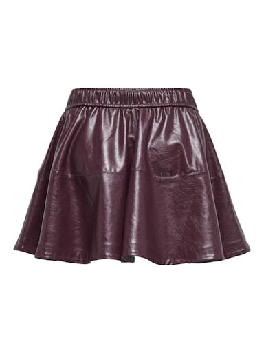 Only - Onljacky Faux Leathe Skater Skirt - 4834164 Mauve Wine - Image 2