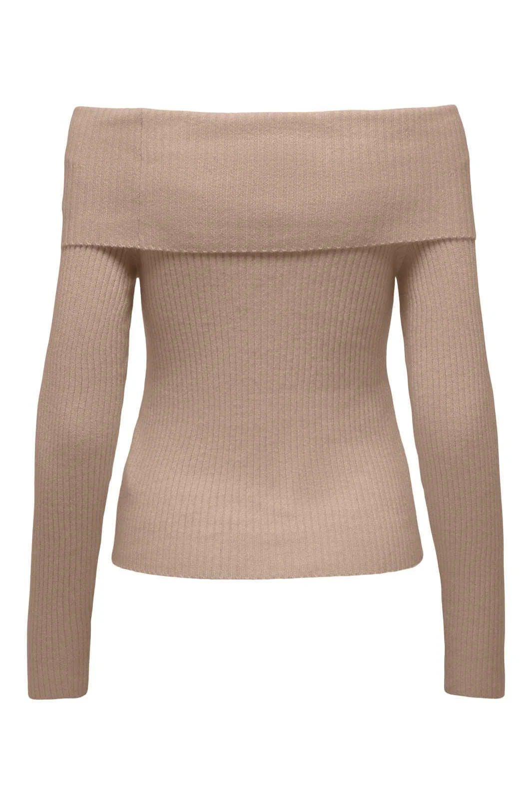 Only - Onlkatia Ls Off Shoulder Knt Nca - 4677039 Warm Taupe - Image 2