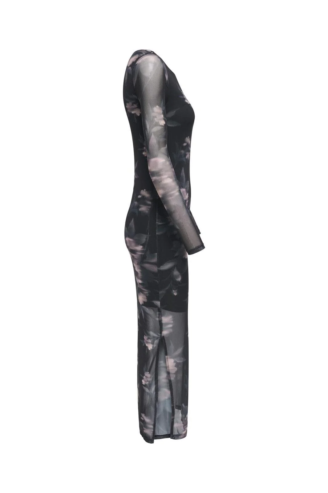 Only - Onlkaya Life Ls Midi Mesh Dress - 4850581 Twilight Mauve Diffused Floral - Image 3