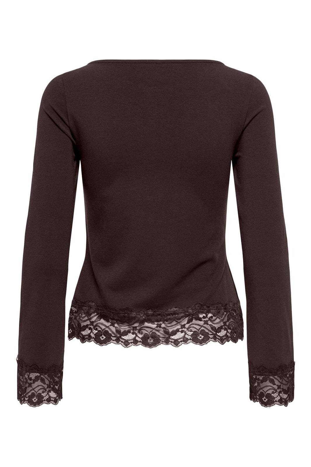 Only - Onllive Love L/S O-Neck Lace Top - 5130881 Chocolate Torte Dtm Lace - Image 2